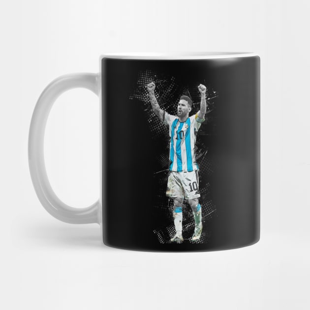 Leo Messi abstract art by San Creative